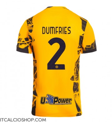 Inter Milan Denzel Dumfries #2 Terza Maglia 2024-25 Manica Corta